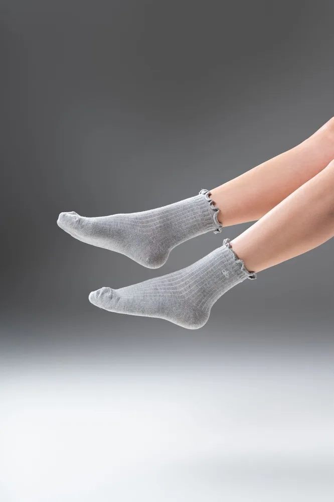 Calcetas Carmela en gris jaspeado
