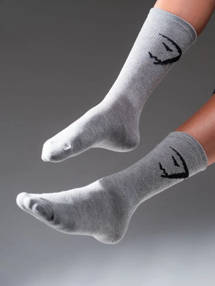 Calcetas Nina en gris jaspeado
