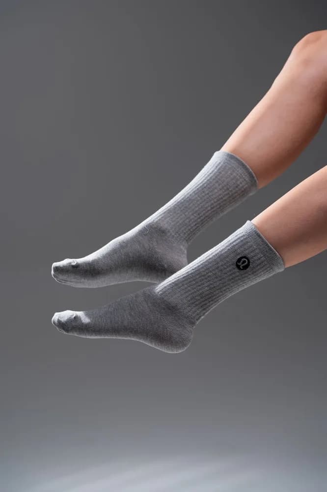 Calcetas Ximena en gris jaspeado