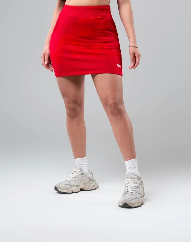 Falda Lila en rojo