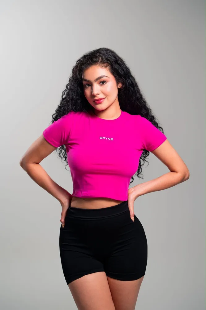 Top Clara en rosa mexicano