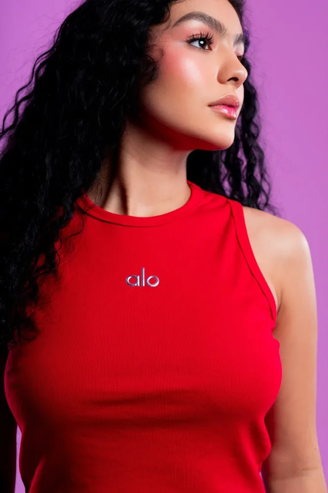 Top Celeste en rojo
