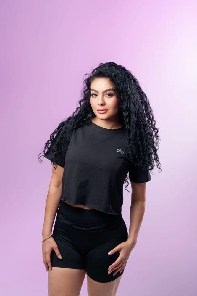 Top Perla en negro